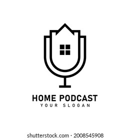 Home Podcast Logo, Podcast Logo Design