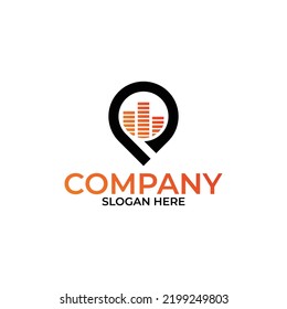 home point logo concept, real estate design template