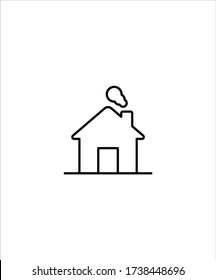 home pollution icon,vector best line icon.