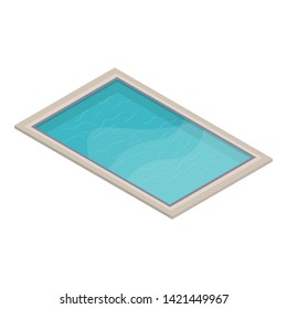 Home pool icon. Isometric of home pool vector icon for web design isolated on white background