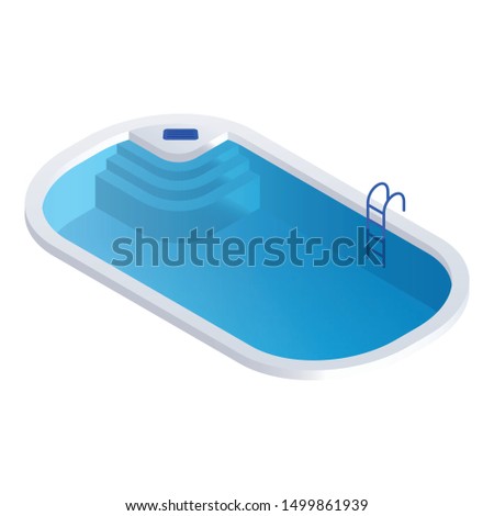 Home pool icon. Isometric of home pool vector icon for web design isolated on white background