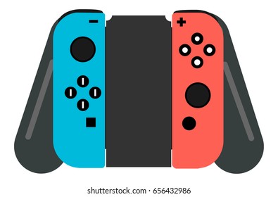 Home and portable video game controller flat icon