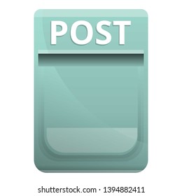 Home post box icon. Cartoon of home post box vector icon for web design isolated on white background