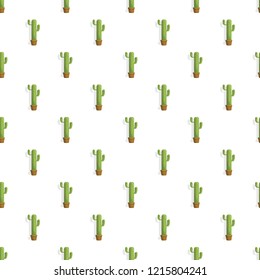 Home pot cactus pattern seamless repeat background for any web design