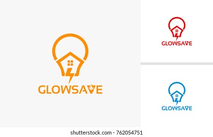 Home Power logo template, Home Electricity logo template designs vector illustration