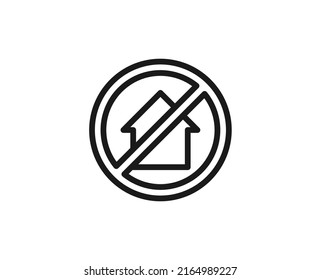 Home premium line icon. Simple high quality pictogram. Modern outline style icons. Stroke vector illustration on a white background. 