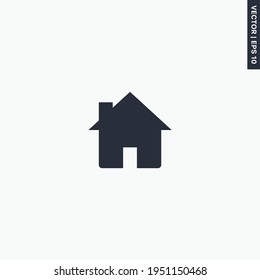 Home, premium quality flat icon. Vector logo concept for web graphics, EPS 10