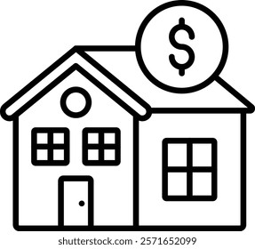 Home Price vector icon. Can be used for printing, mobile and web applications.