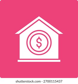 Icono de Vector de Precio casero. Se puede utilizar para aplicaciones de impresión, móviles y de Web.