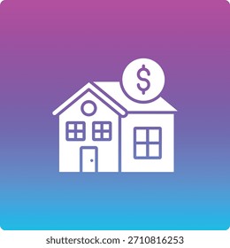 Icono de Vector de Precio casero. Se puede utilizar para aplicaciones de impresión, móviles y de Web.