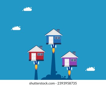Home prices are increasingly competitive. home rocket soared quickly into the sky