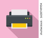Home printer icon. Flat illustration of home printer vector icon for web design
