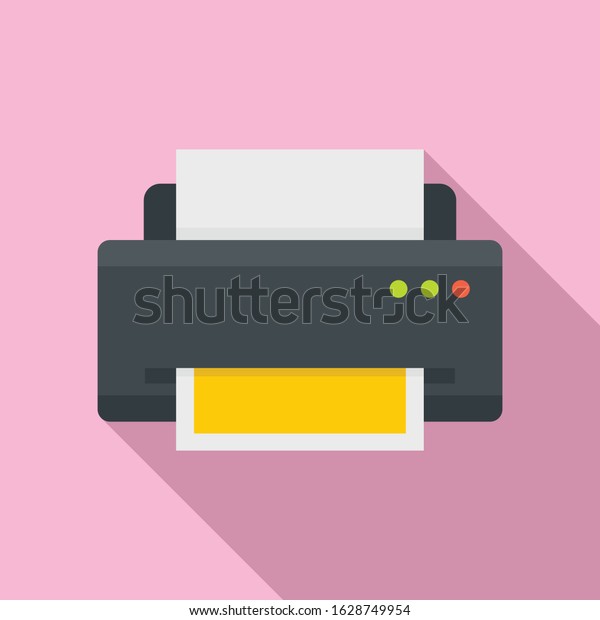Home printer icon. Flat illustration of home\
printer vector icon for web\
design
