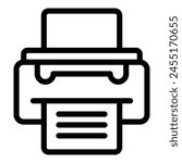Home printer icon outline vector. Toner ink. Art machine