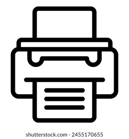 Home printer icon outline vector. Toner ink. Art machine