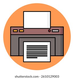 Home printer icon outline vector. Toner ink. Art machine