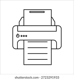 Home printer icon outline vector. Toner ink. Art machine