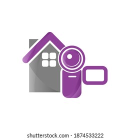 home profile video logo design template Vector illustration for property agent
