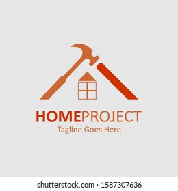 Home Project With A Hammer That Resembles The Roof Of A House