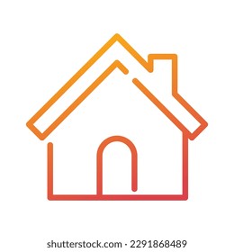 home property building construction gradient icon vector illustration