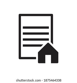 Home property document icon sign symbol