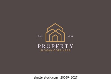 Home Property Illustration Logo Template. Developer real estate and building business company.