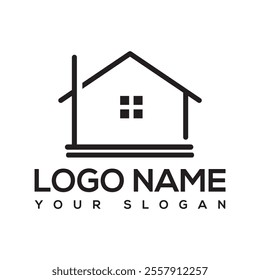 home property logo. Real estate design element.