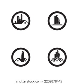 Home and Property Logo Vector Design, simple, trendy and modern, suitable for construction icon or logo
