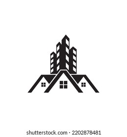 Home and Property Logo Vector Design, simple, trendy and modern, suitable for construction icon or logo
