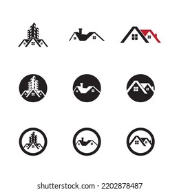 Home and Property Logo Vector Design, simple, trendy and modern, suitable for construction icon or logo
