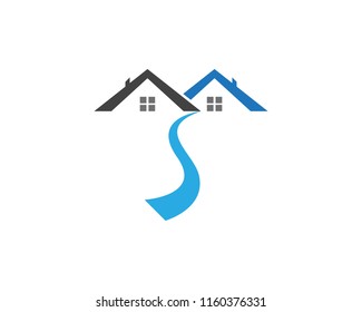 Home and property logo vector icon