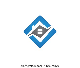 Home and property logo vector icon