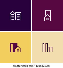 Home Property Set Idea Colorful Creative Abstract Business Logo