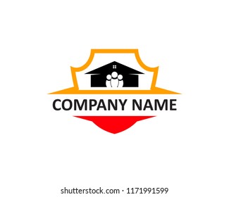 Home Protect Icon Vector Logo Template Illustration Design