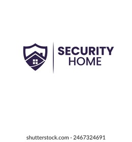 Plantilla de diseño de logotipo Home Protect. Ilustración de escudo de Vector y logotipo de la casa. Etiqueta gráfica del icono de seguridad del hogar. Símbolo de alarma de edificio moderno.