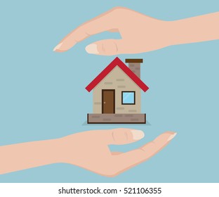 Home Protection Concept Vector Illustration