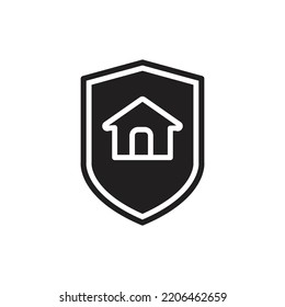 Home Protection Filled Icon Vector Illustration