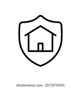 Home protection icon flat editable icon mark