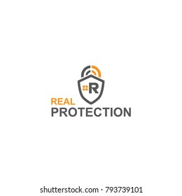 home protection logo,  shield icon