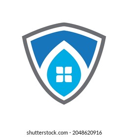 Home protection logo template vector illustration design