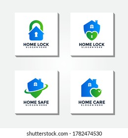 Home protection logo vector collection