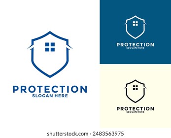 Home Protection logo vector template, smart home secure logo icon design
