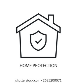 Home protection thin line vector icons.
