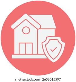 Protección para el hogar :Icono de Vector que puede modificarse o editarse fácilmente

