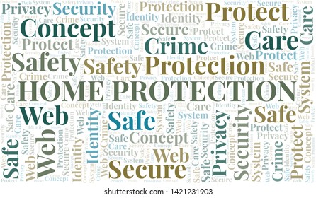 Home Protection word cloud. Wordcloud made with text only.