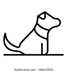 Home puppy dog icon. Outline home puppy dog vector icon for web design isolated on white background