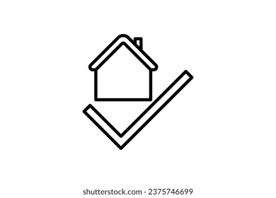 home purchase Icon. Icon related to Real estate. Suitable for web site design, app, user interfaces. Line icon style. Simple vector design editable