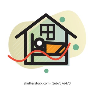 Home Quantantine - Icon as EPS 10 File