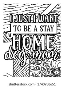 home quarantine coloring book. inspirational quotes coloring book page. 