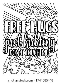 Home Quarantine coloring book pages.motivational quotes coloring pages design .inspirational words coloring book pages design.	
